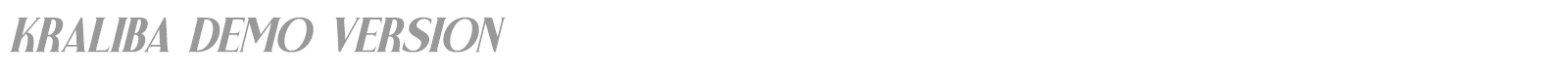 Kraliba font preview